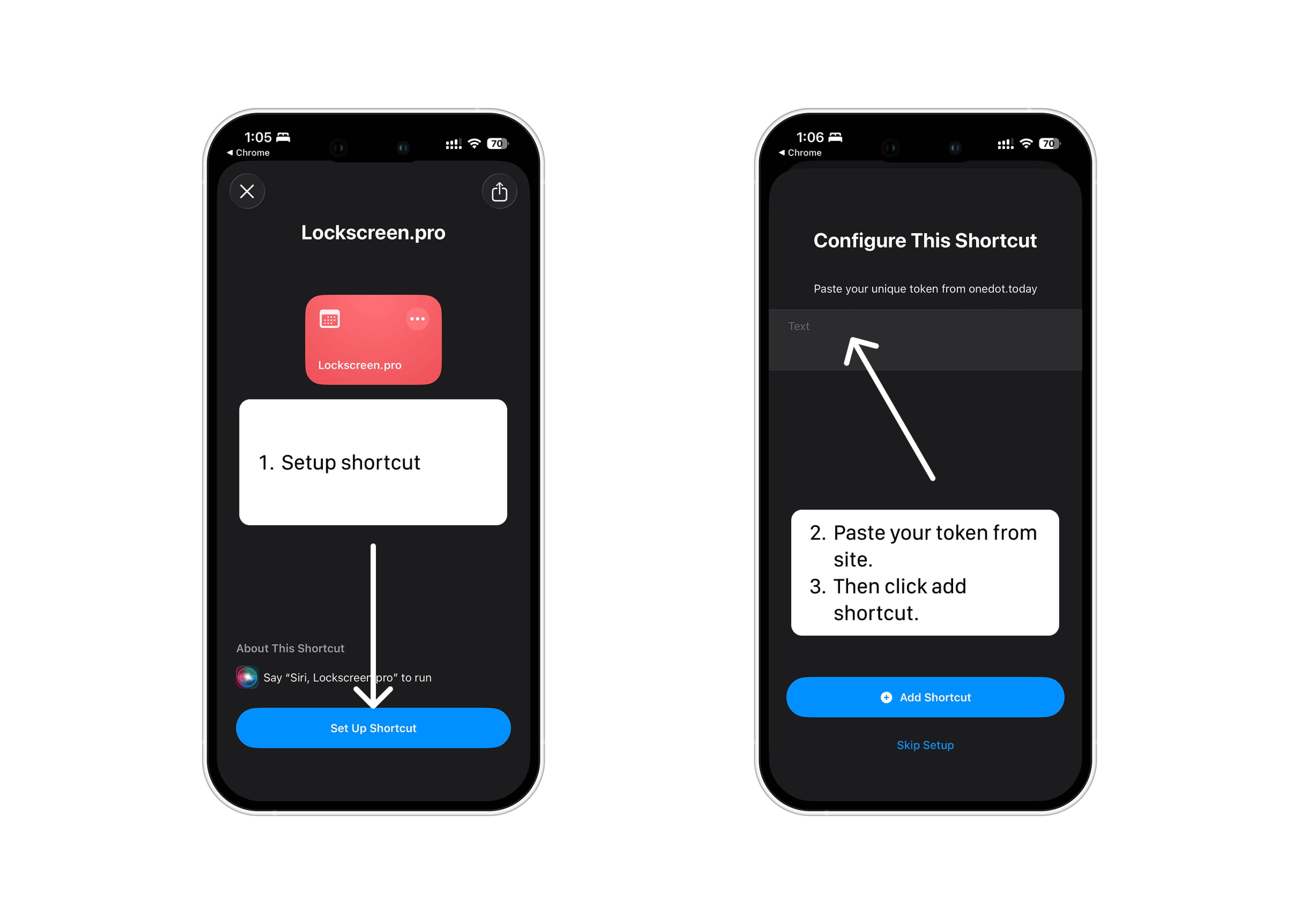 Tap Set Up Shortcut.